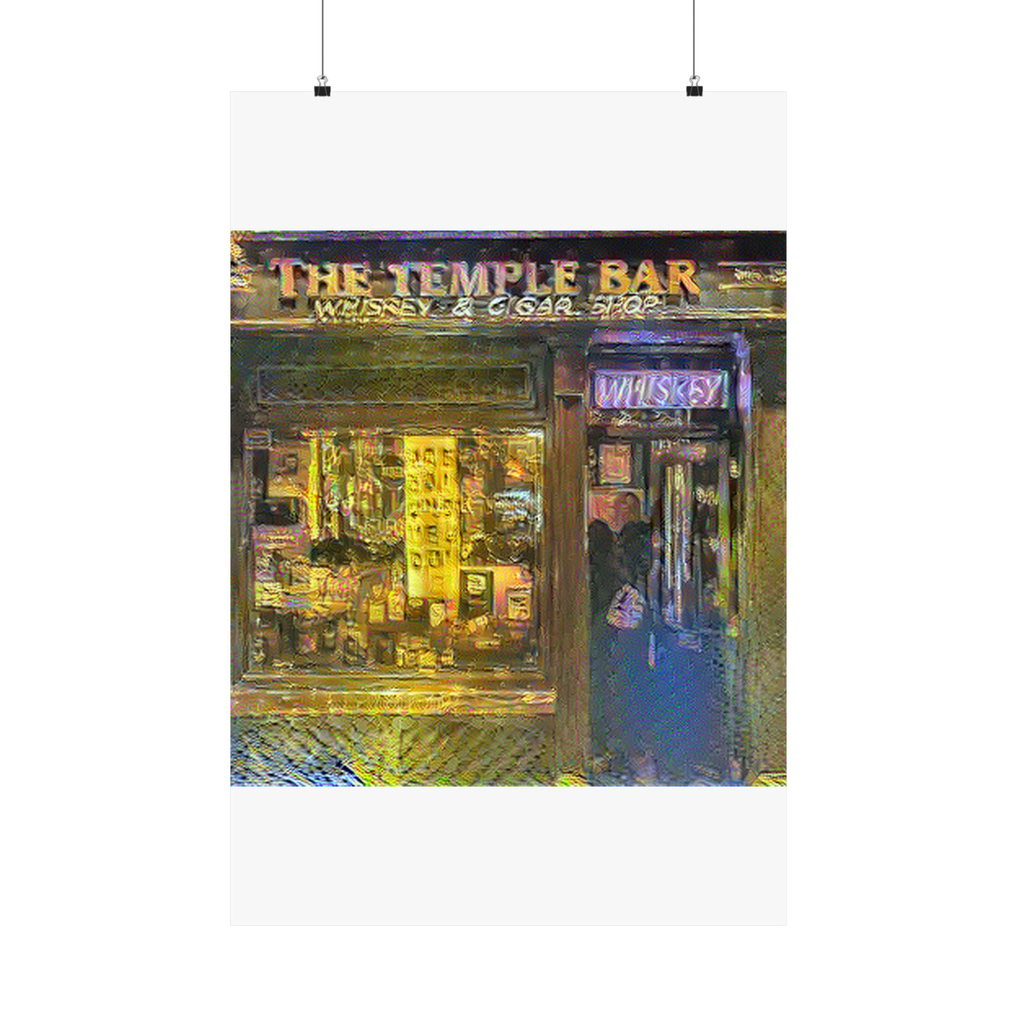 Temple Bar District in Cafe Terrace at Night Style | Vincent van Gogh Inspired Art