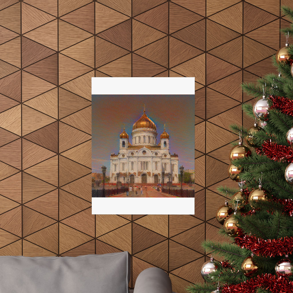 St Basils in The Scream Style - Poster Print