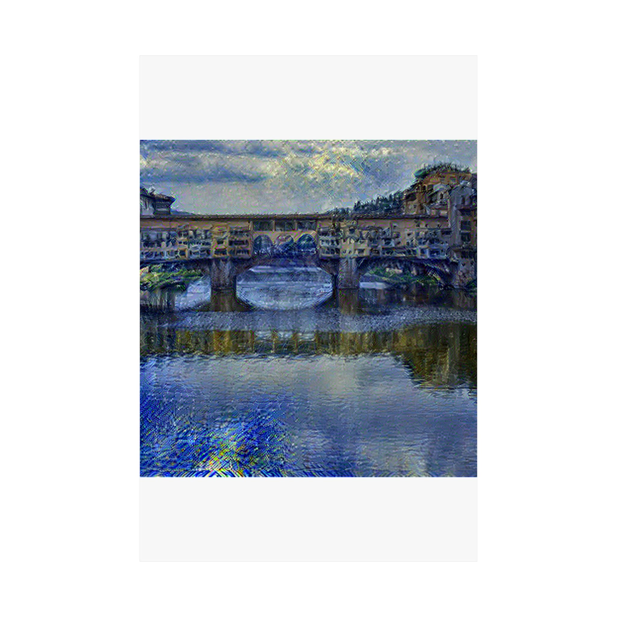 Ponte Vecchio in Starry Night Style | Vincent van Gogh Inspired Art