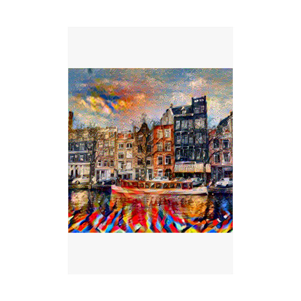 Amsterdam Canal Ring in Composition VII Style | Wassily Kandinsky Inspired Art