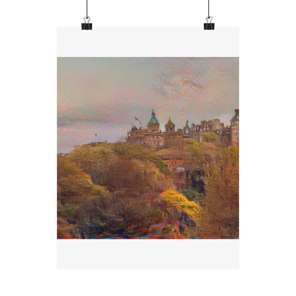 Edinburgh Old Town in The Scream Style | Edvard Munch Inspired Art