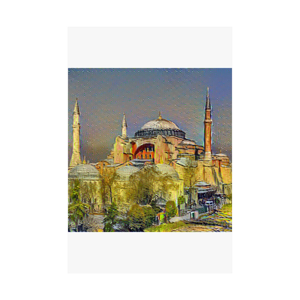 Hagia Sophia in Cafe Terrace at Night Style | Vincent van Gogh Inspired Art