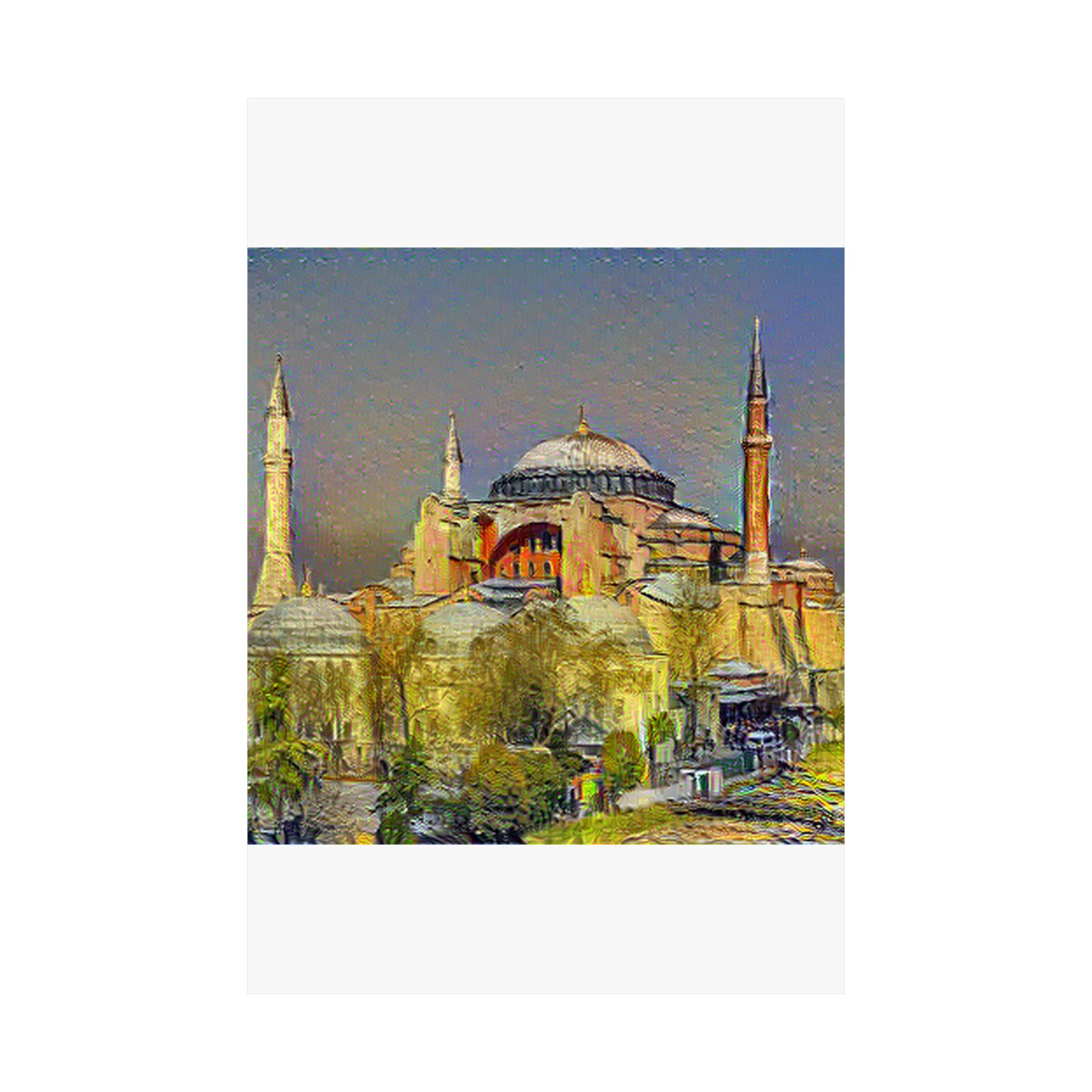 Hagia Sophia in Cafe Terrace at Night Style | Vincent van Gogh Inspired Art