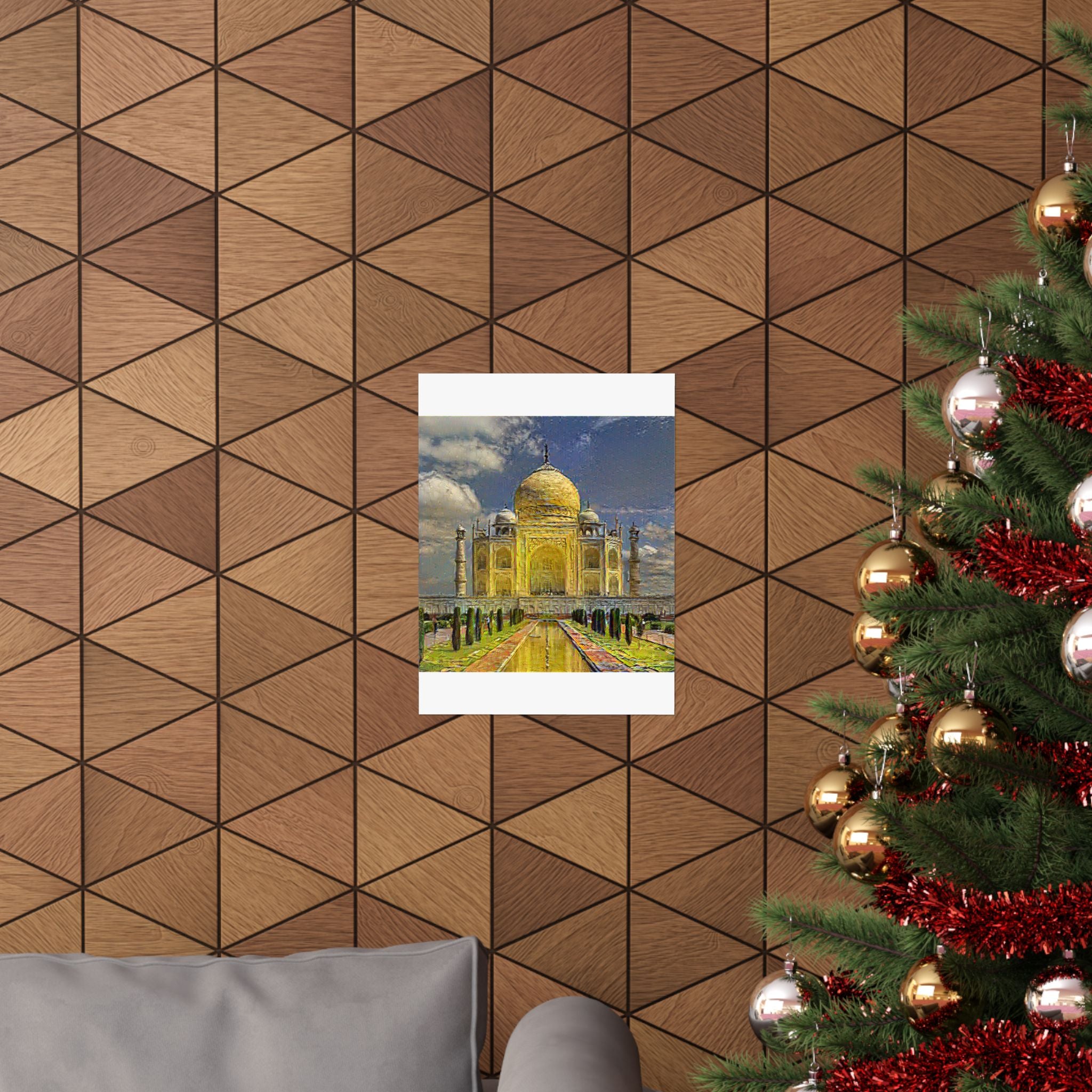 Taj Mahal in Cafe Terrace Style - Poster Print