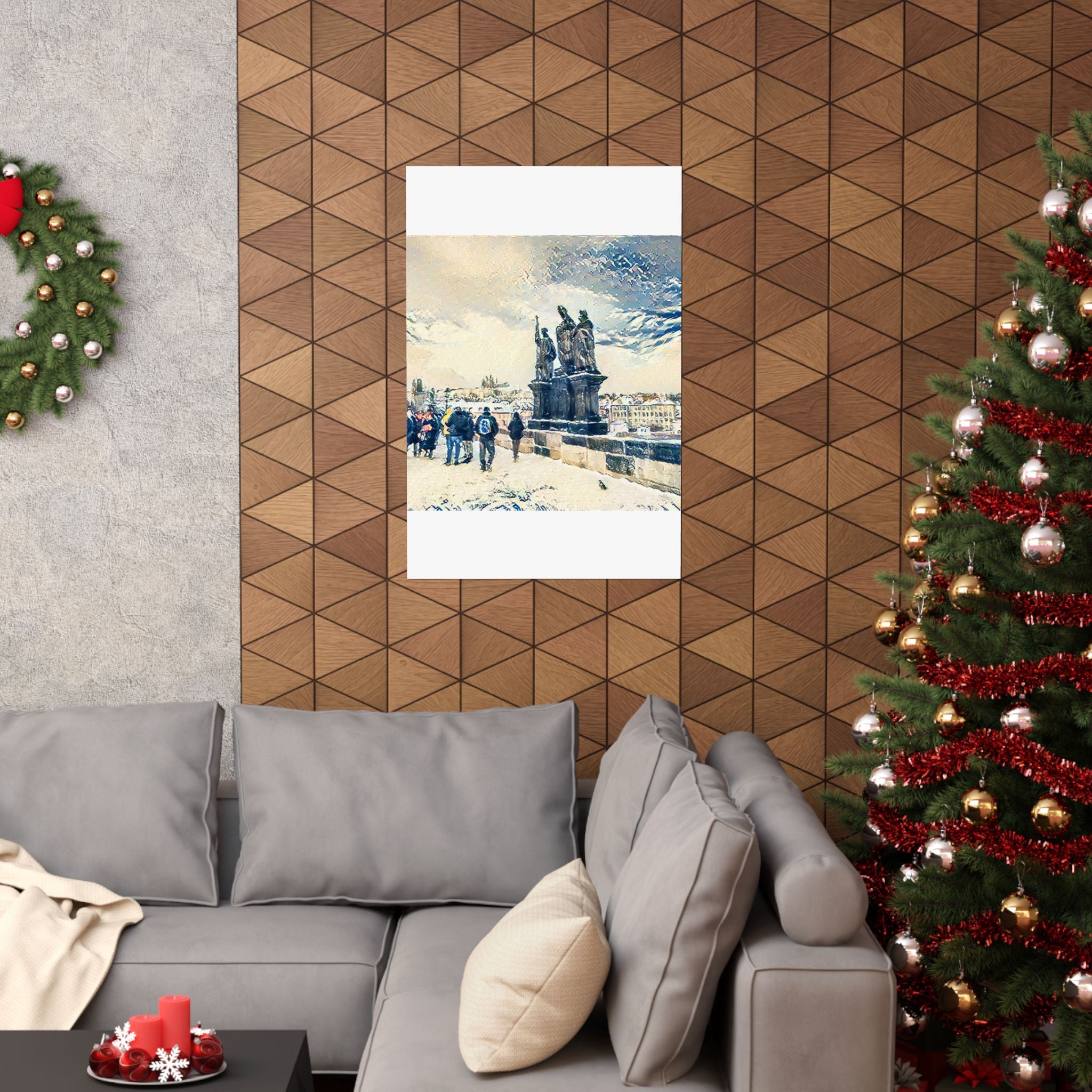 Charles Bridge in The Great Wave off Kanagawa Style | Katsushika Hokusai Inspired Art