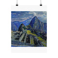 Machu Picchu in Starry Night Style - Poster Print