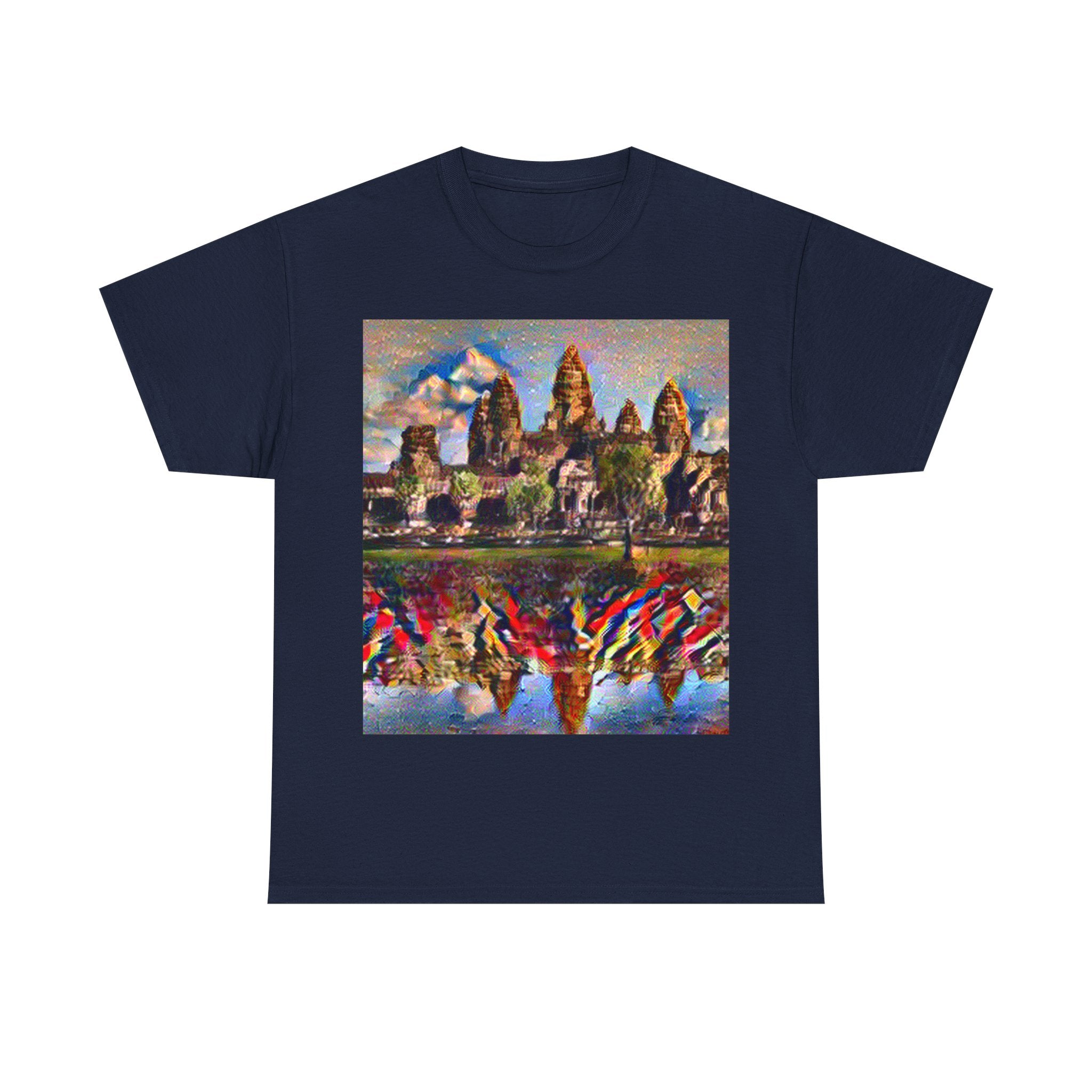 Angkor Wat in Composition VII Style | Wassily Kandinsky Inspired Art