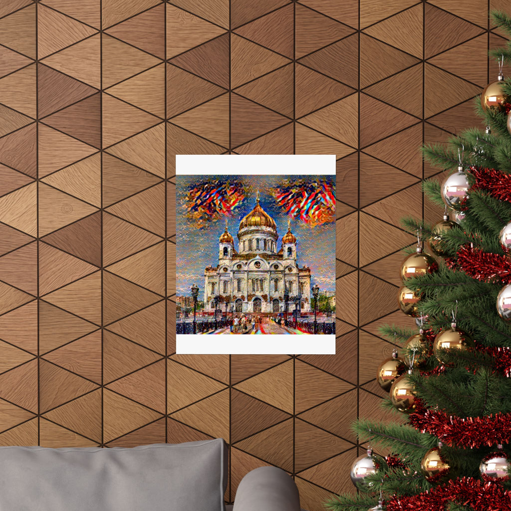 St Basils in Composition Vii Style - Poster Print