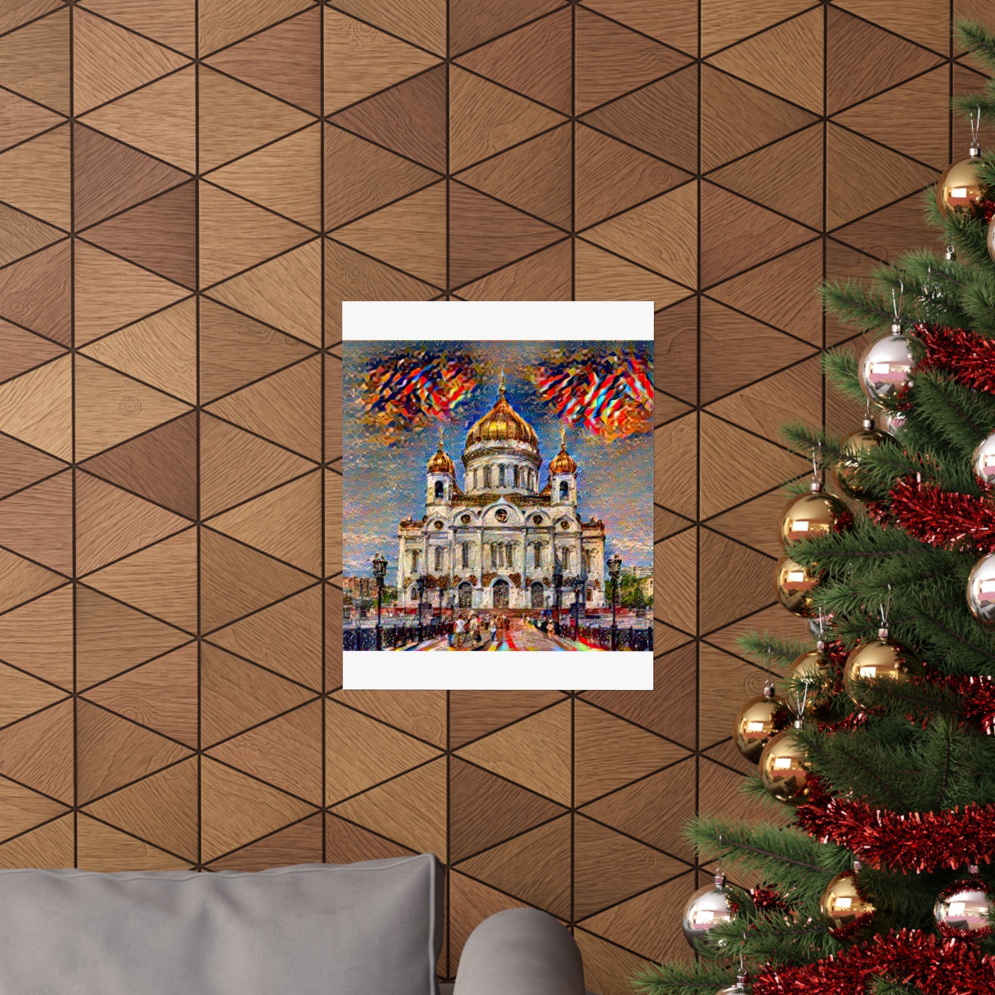 St Basils in Composition Vii Style - Poster Print