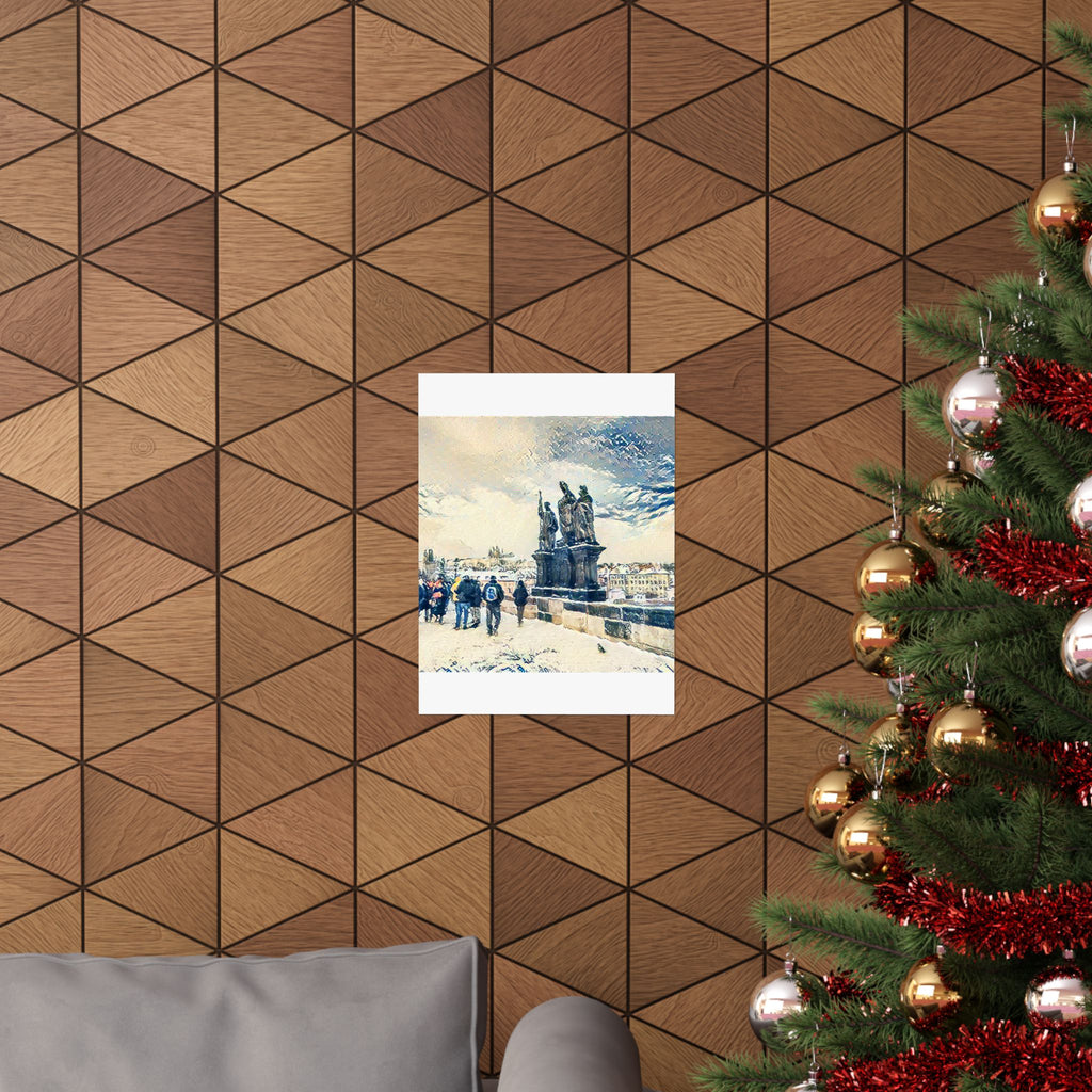 Charles Bridge in The Great Wave off Kanagawa Style | Katsushika Hokusai Inspired Art