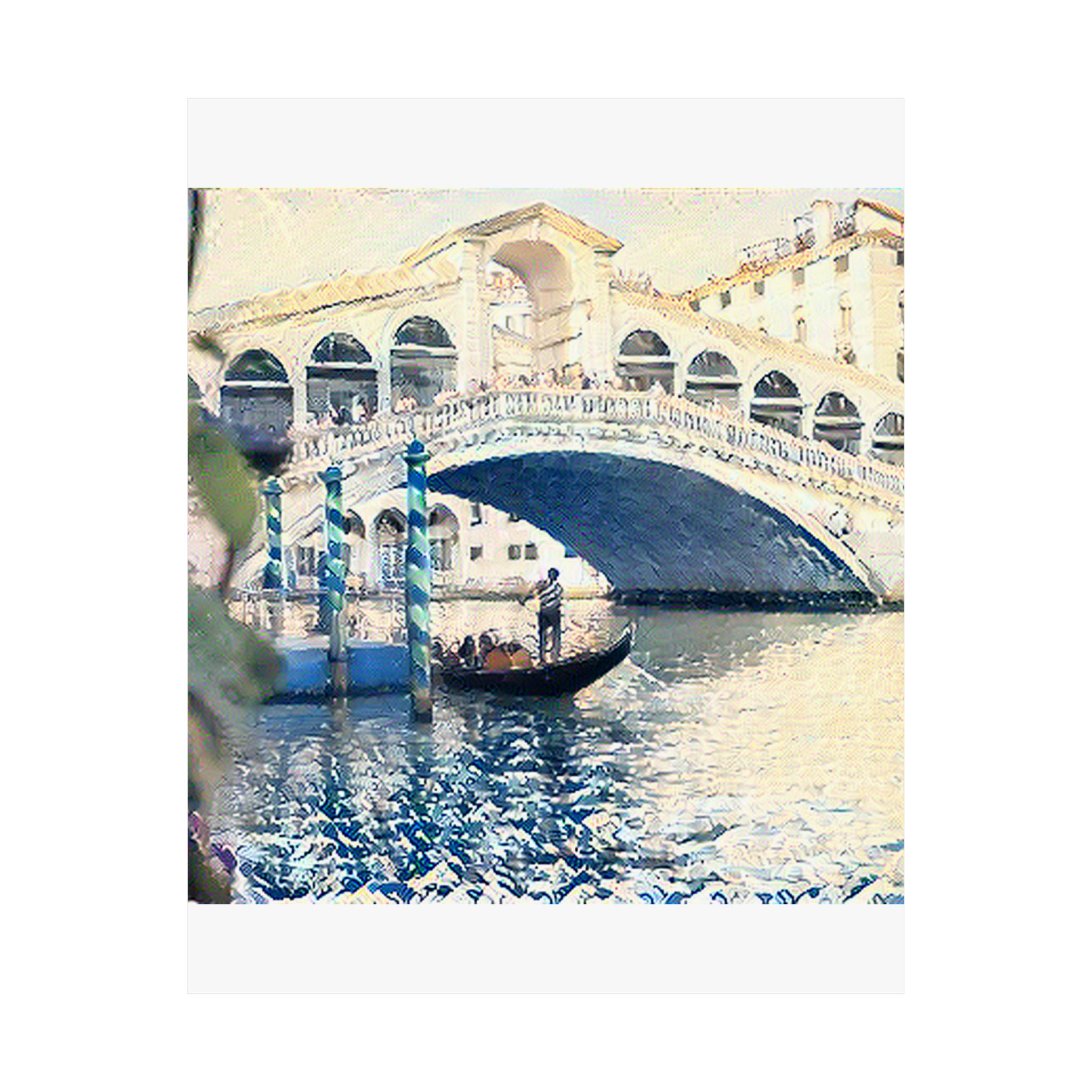 Rialto Bridge in The Great Wave off Kanagawa Style | Katsushika Hokusai Inspired Art
