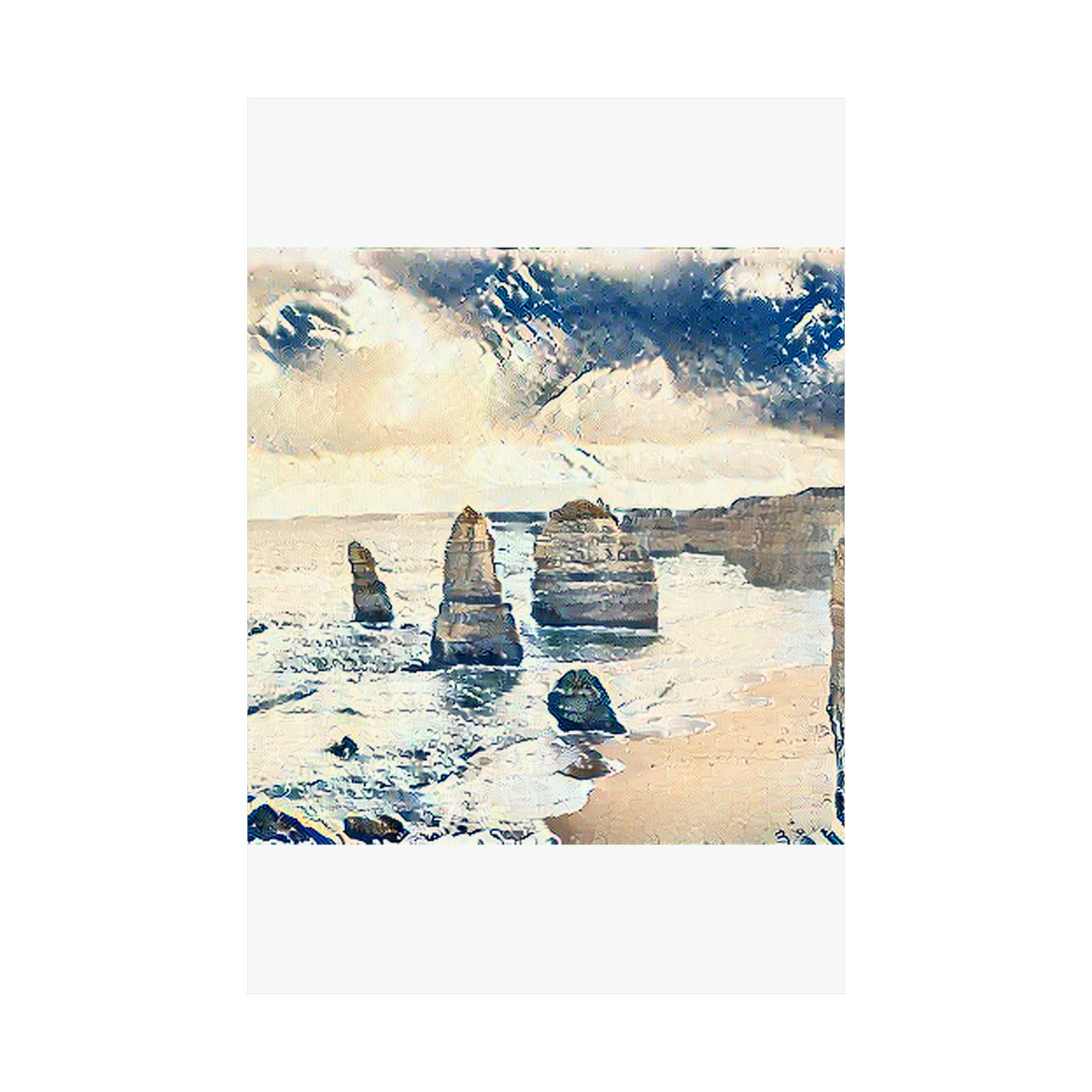 Twelve Apostles in The Great Wave off Kanagawa Style | Katsushika Hokusai Inspired Art