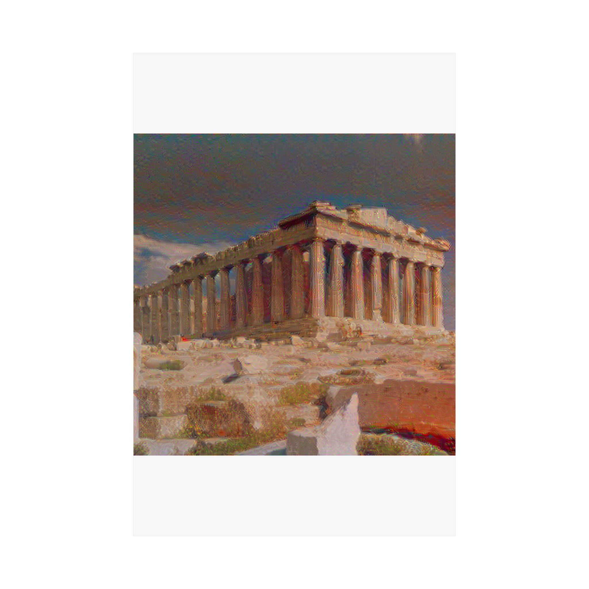 Parthenon in The Scream Style - Poster Print