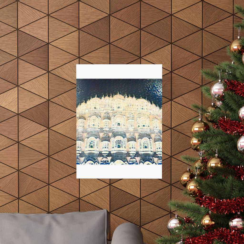 Hawa Mahal in The Great Wave off Kanagawa Style | Katsushika Hokusai Inspired Art