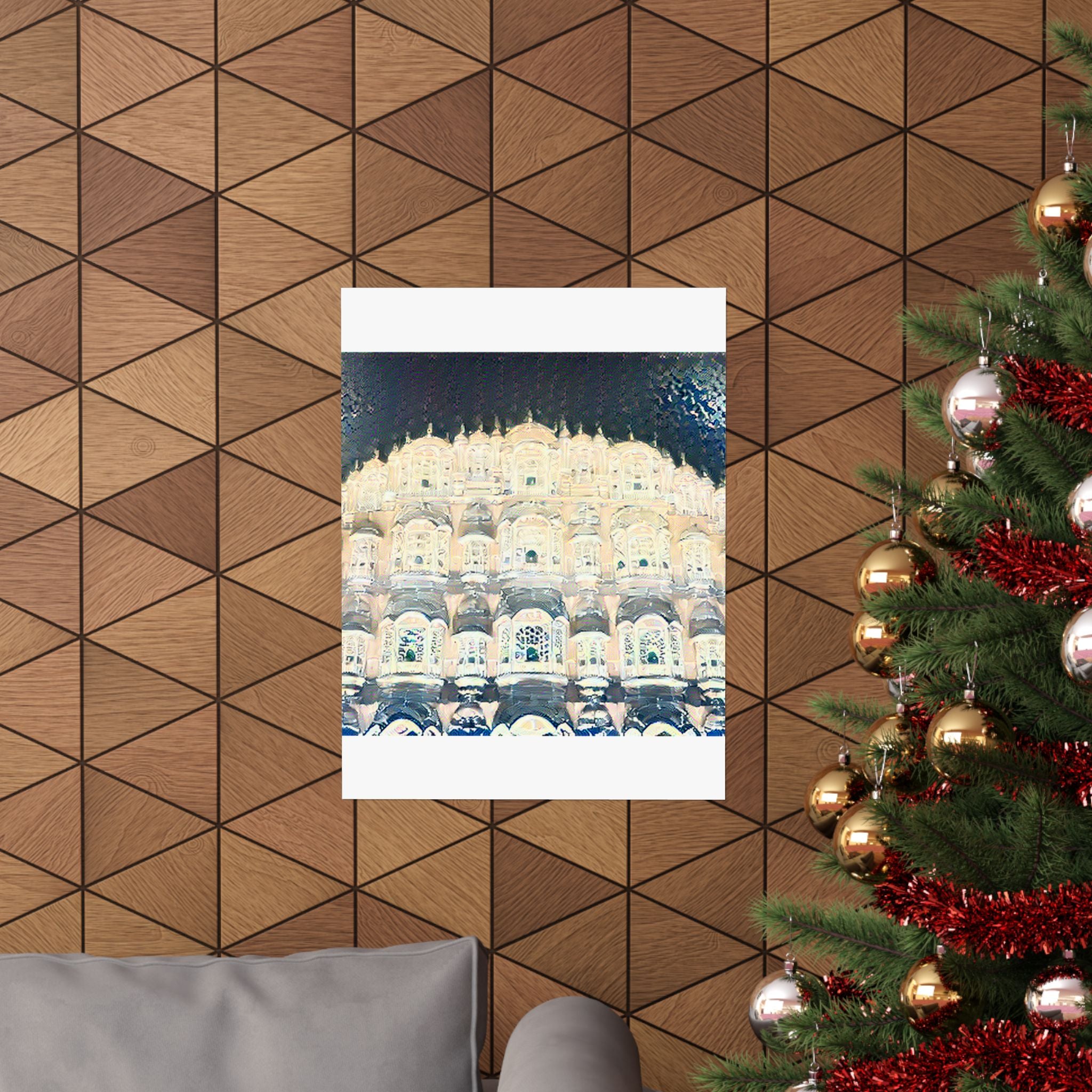 Hawa Mahal in The Great Wave off Kanagawa Style | Katsushika Hokusai Inspired Art