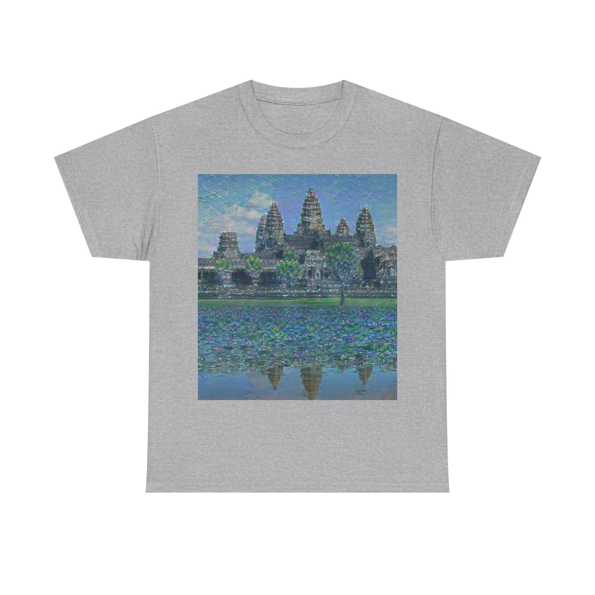 Angkor Wat in Water Lilies Style | Claude Monet Inspired Art