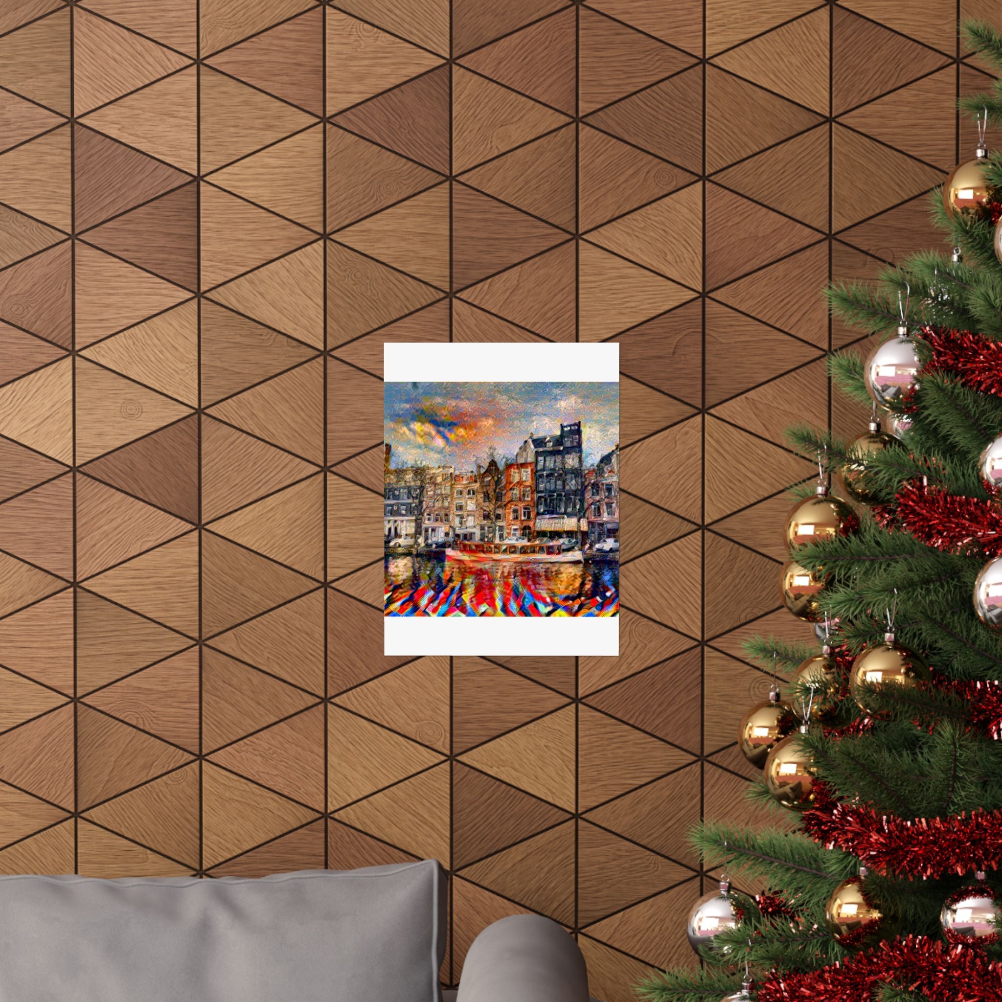 Amsterdam Canal Ring in Composition VII Style | Wassily Kandinsky Inspired Art