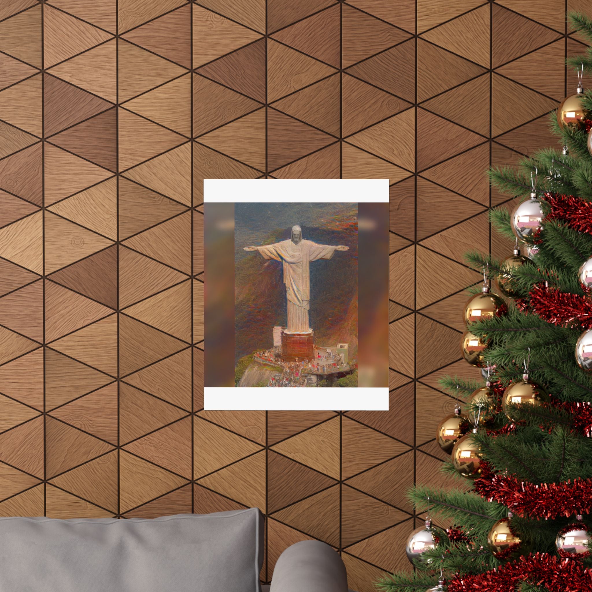 Christ the Redeemer in The Scream Style - Art Poster Print
