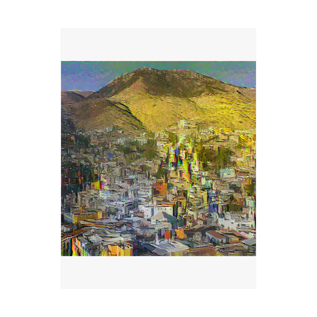 Guanajuato in Cafe Terrace at Night Style | Vincent van Gogh Inspired Art