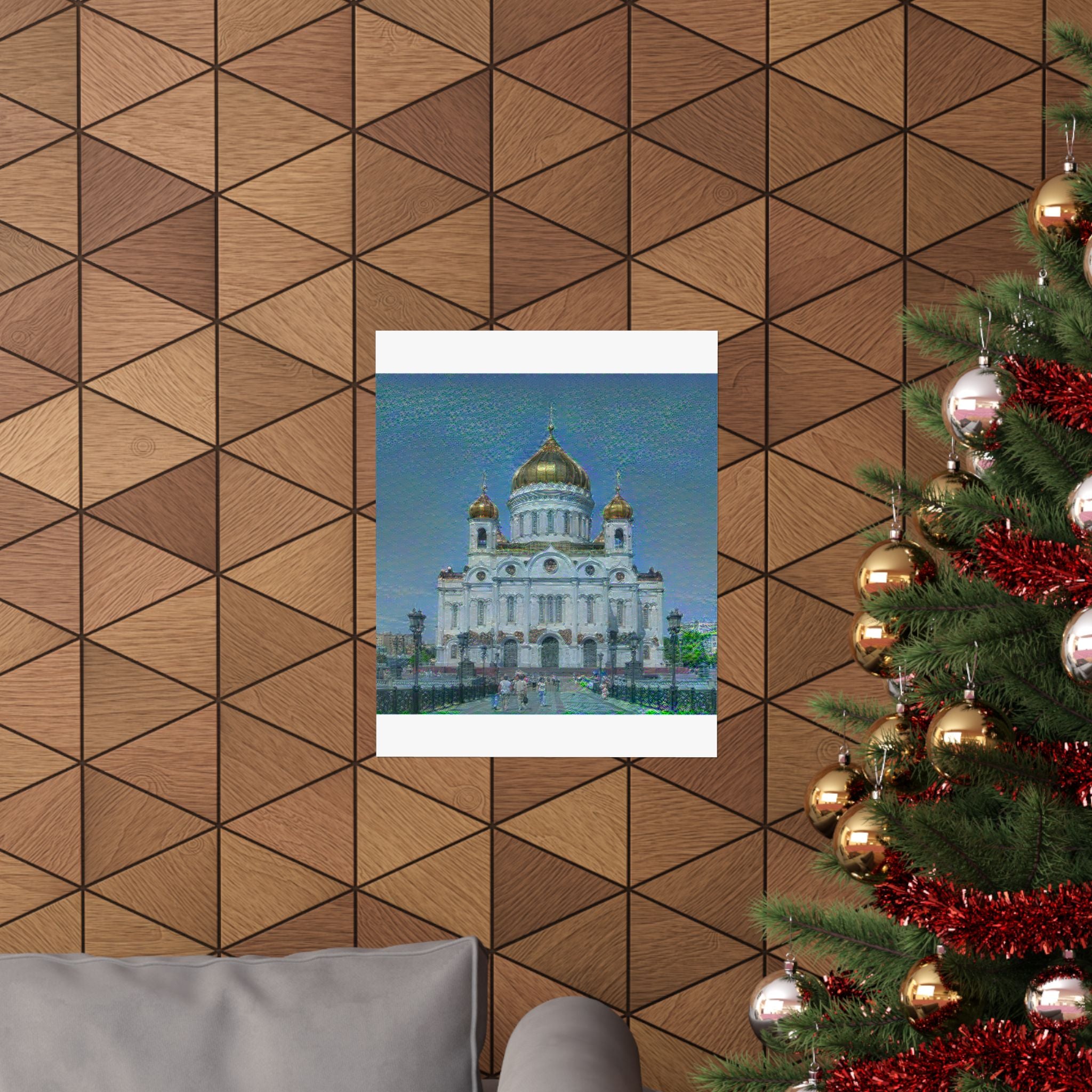 St. Basil's Cathedral in Water Lilies Style | Claude Monet Inspired Art