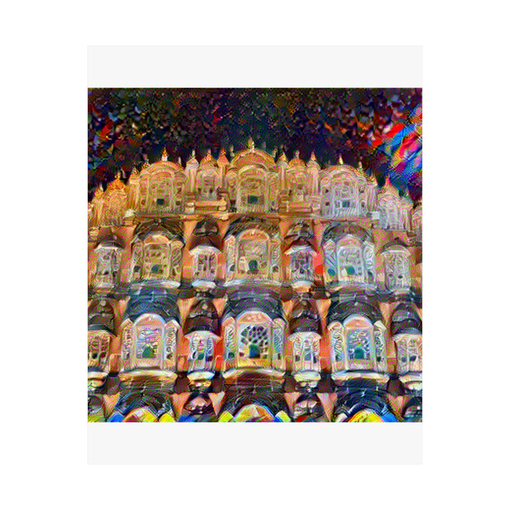 Hawa Mahal in Composition VII Style | Wassily Kandinsky Inspired Art