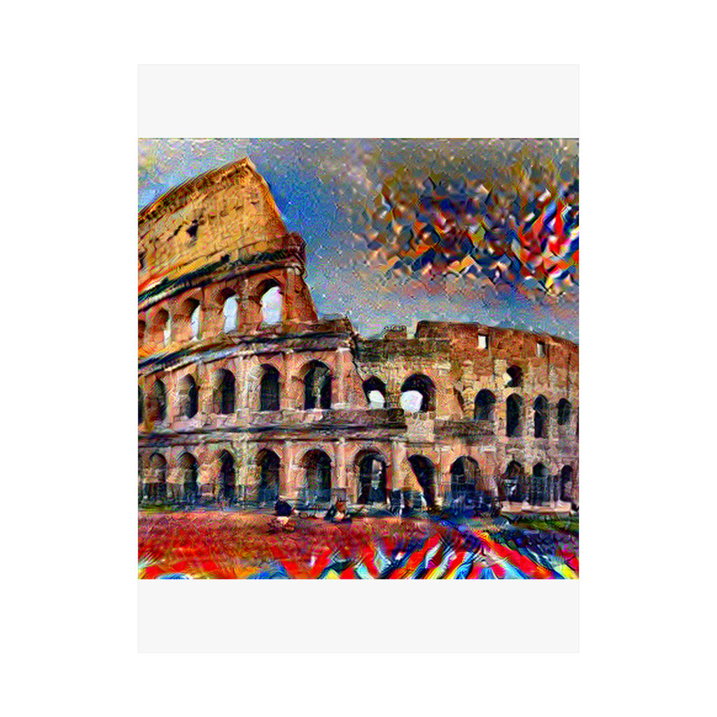 Colosseum in Composition Vii Style - Poster Print