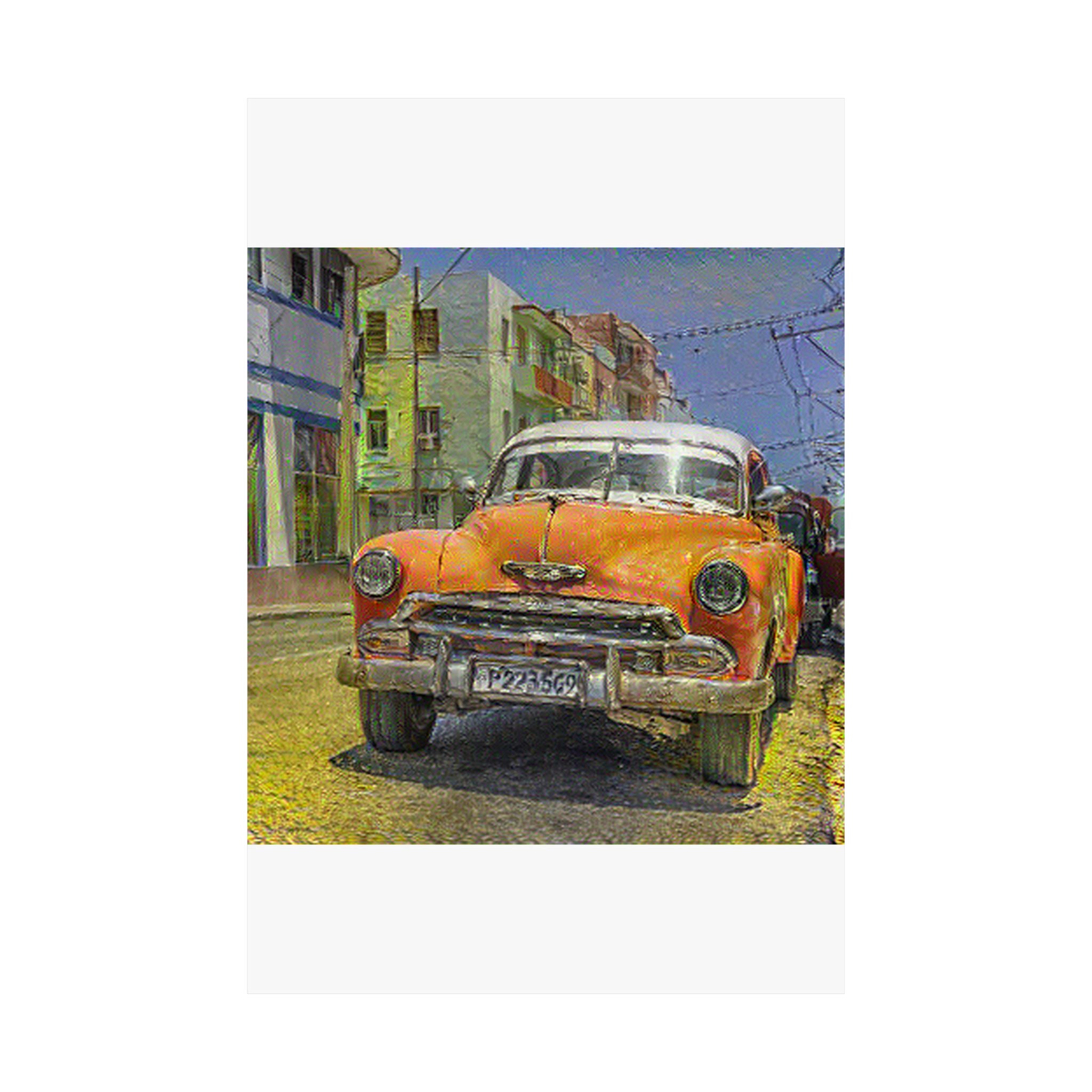 Old Havana in Cafe Terrace at Night Style | Vincent van Gogh Inspired Art