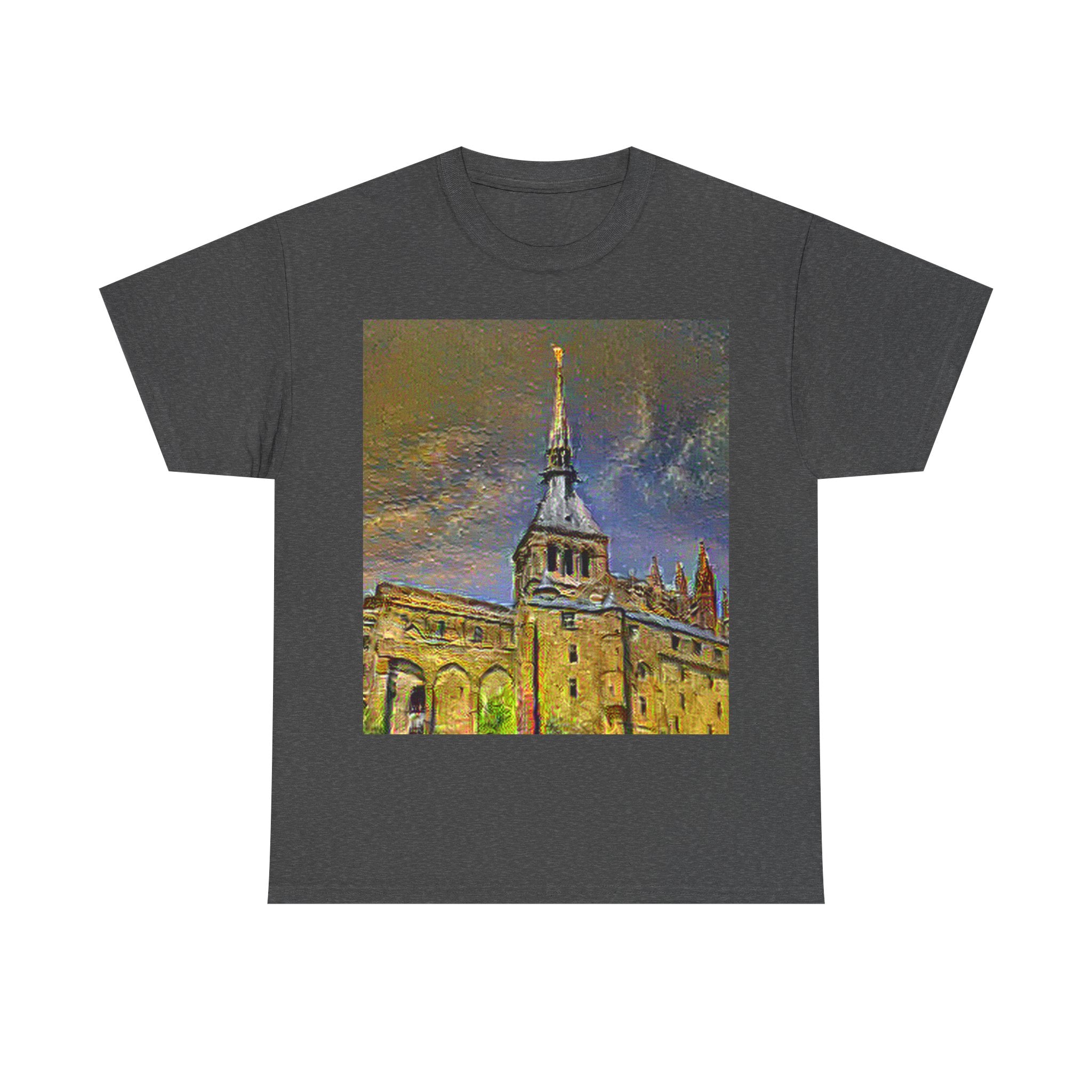 Mont Saint-Michel in Cafe Terrace at Night Style | Vincent van Gogh Inspired Art