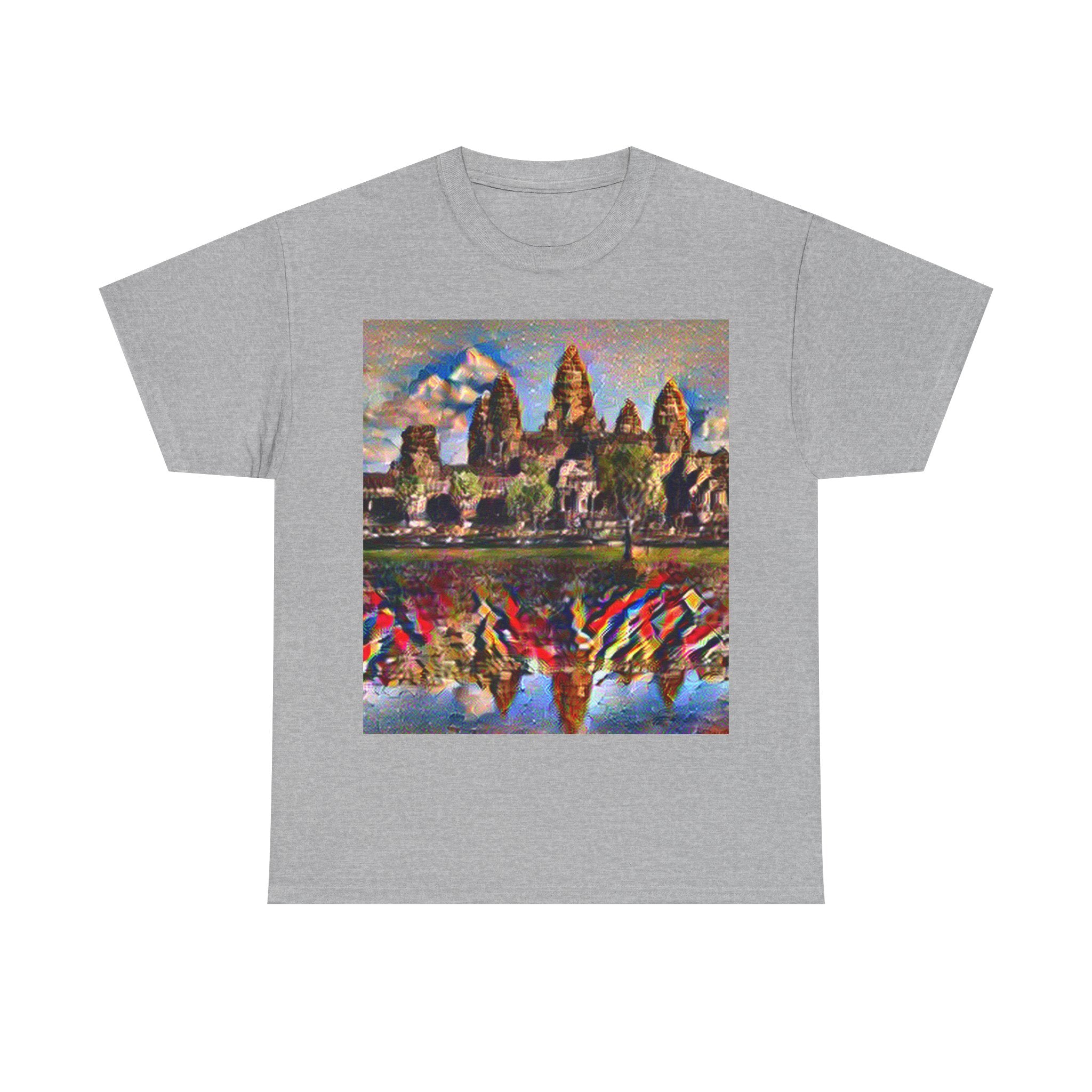 Angkor Wat in Composition VII Style | Wassily Kandinsky Inspired Art