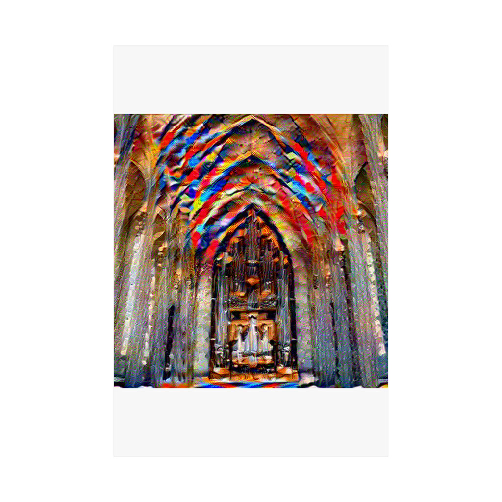 Hallgrimskirkja in Composition VII Style | Wassily Kandinsky Inspired Art