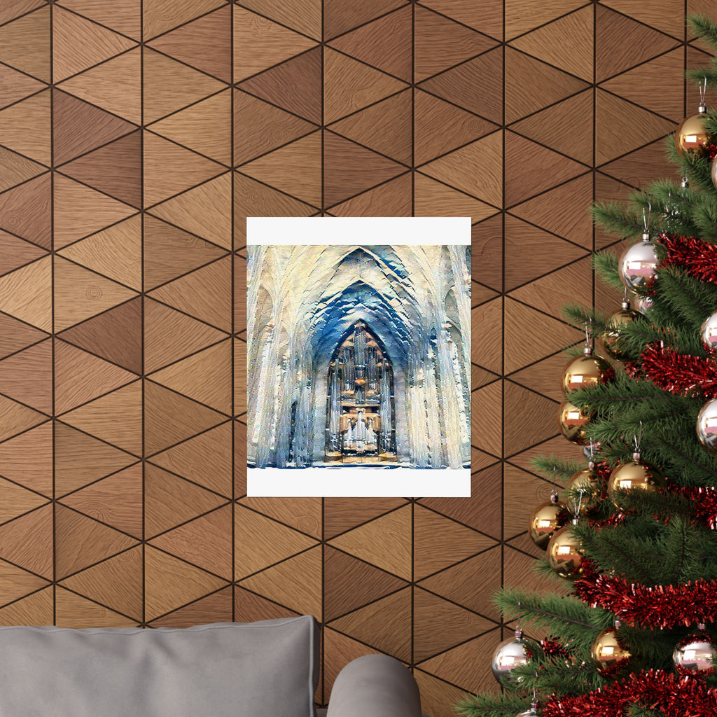 Hallgrimskirkja in The Great Wave off Kanagawa Style | Katsushika Hokusai Inspired Art