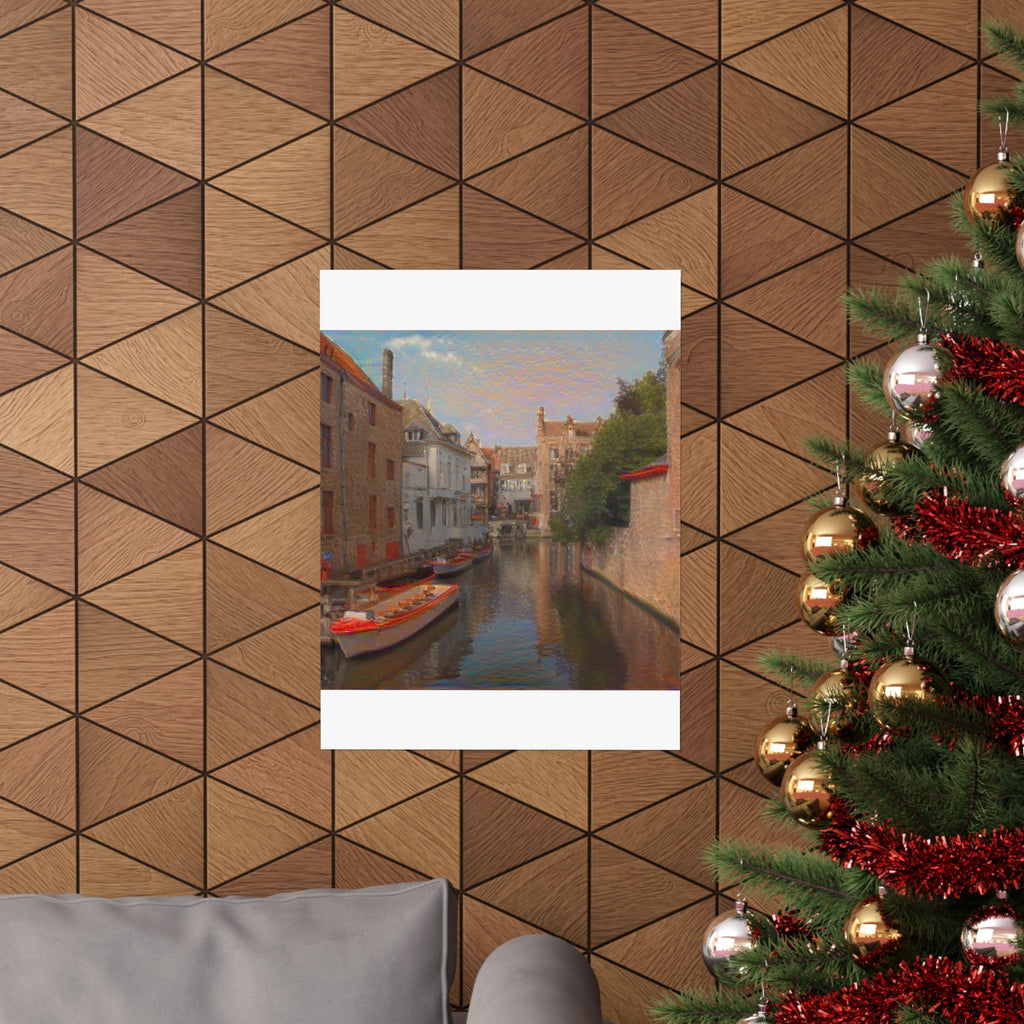 Bruges Medieval Center in The Scream Style | Edvard Munch Inspired Art