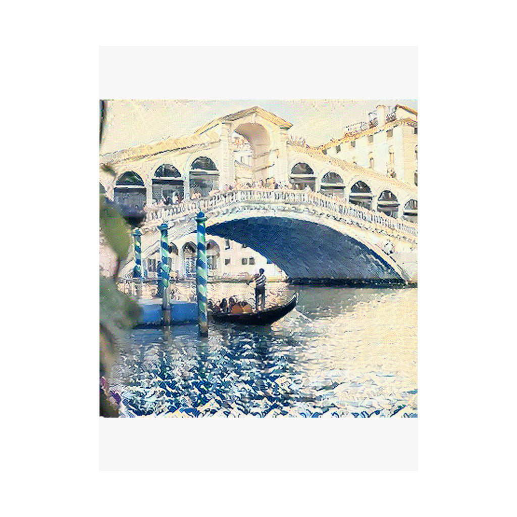 Rialto Bridge in The Great Wave off Kanagawa Style | Katsushika Hokusai Inspired Art