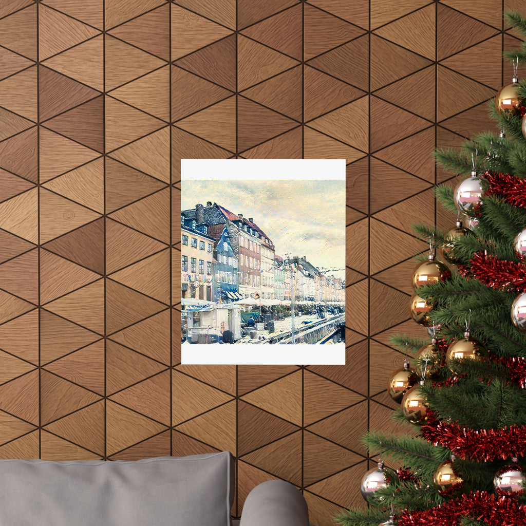 Nyhavn in The Great Wave off Kanagawa Style | Katsushika Hokusai Inspired Art