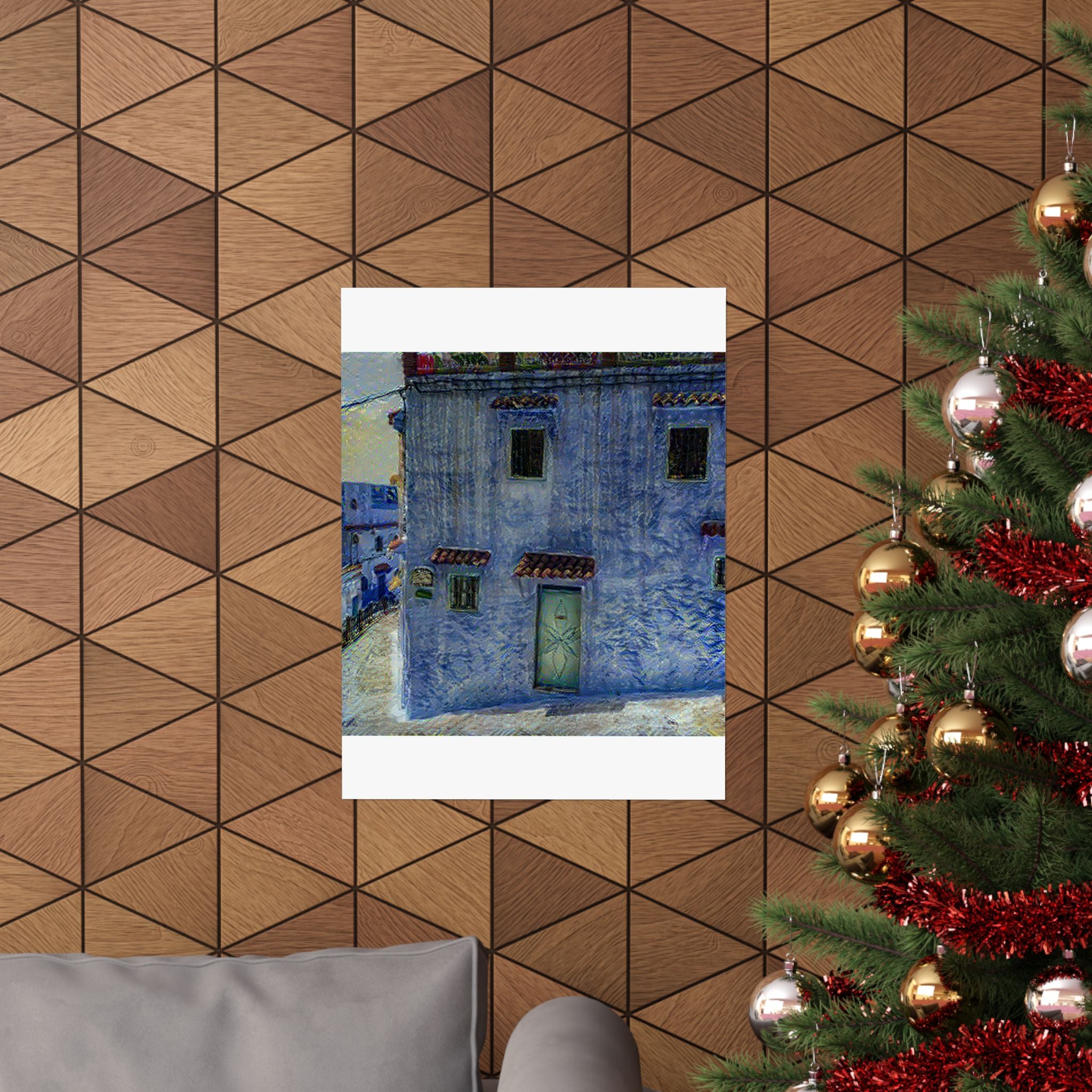 Chefchaouen in Starry Night Style | Vincent van Gogh Inspired Art