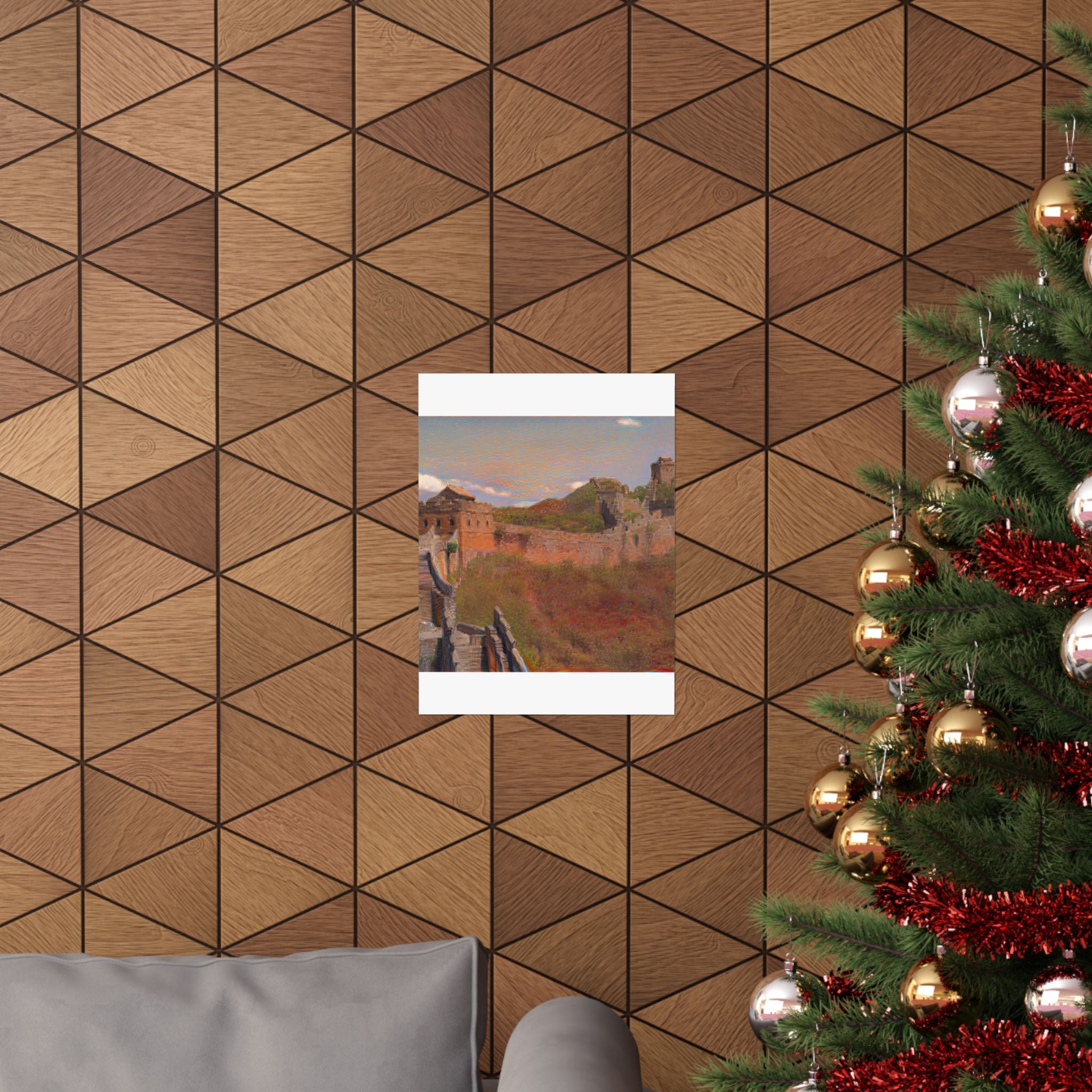 Great Wall in The Scream Style - Poster Print