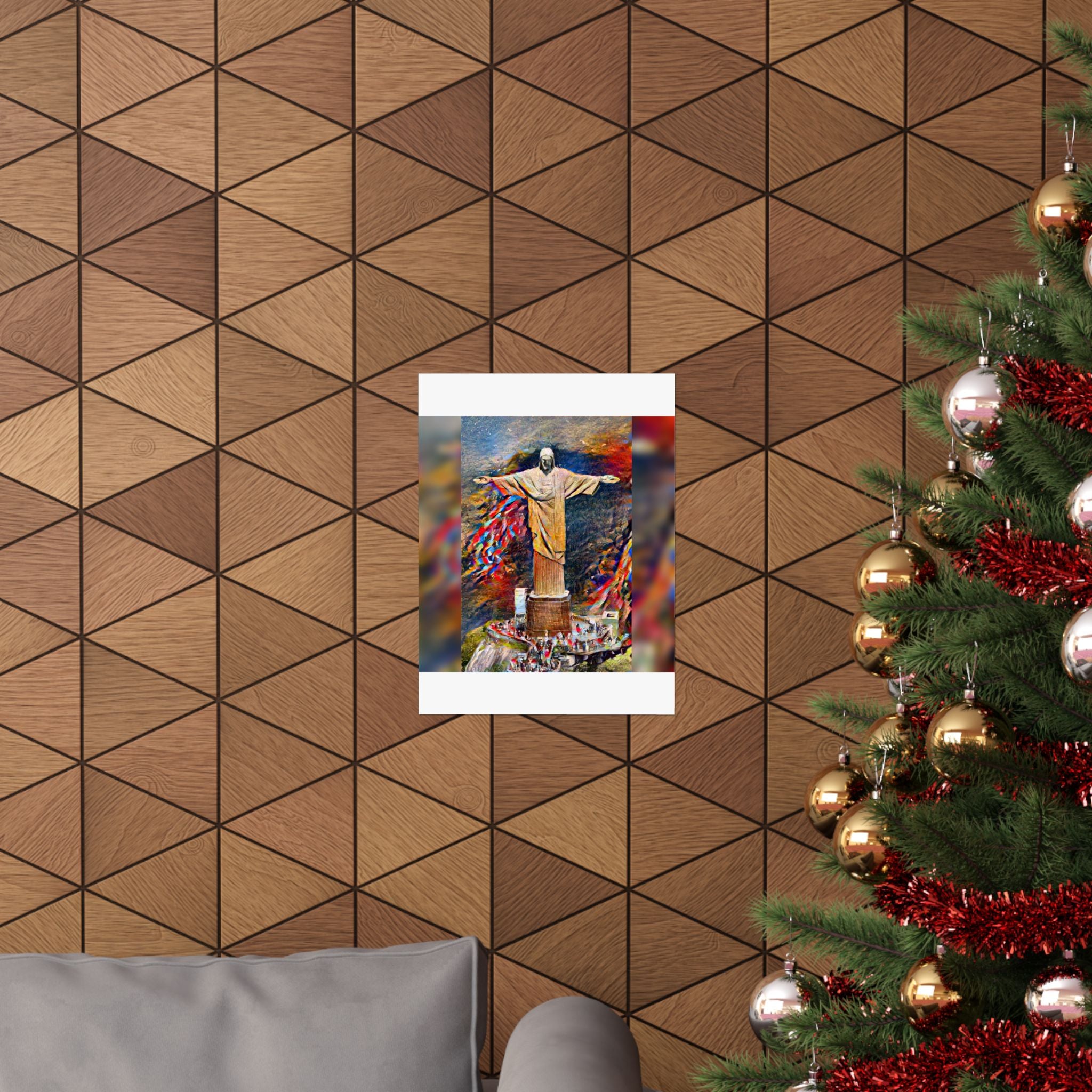 Christ the Redeemer in Composition VII Style - Art Poster Print