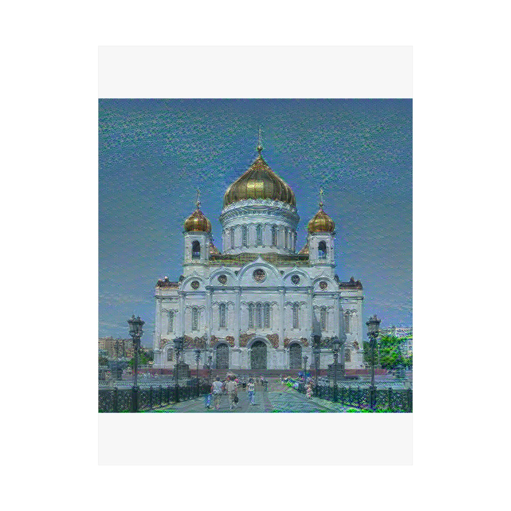 St. Basil's Cathedral in Water Lilies Style | Claude Monet Inspired Art