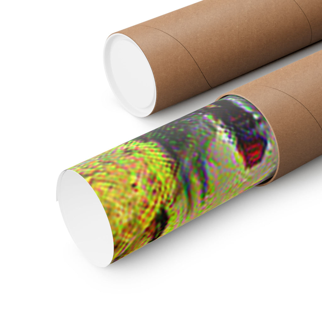 Santorini in Cafe Terrace Style - Poster Print