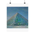 Pyramids Giza in Water Lilies Style - Poster Print