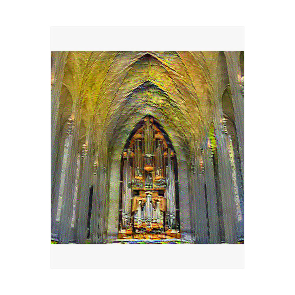 Hallgrimskirkja in Cafe Terrace at Night Style | Vincent van Gogh Inspired Art