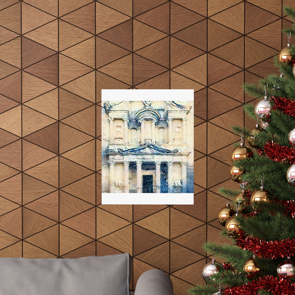 Petra in Great Wave Style - Poster Print