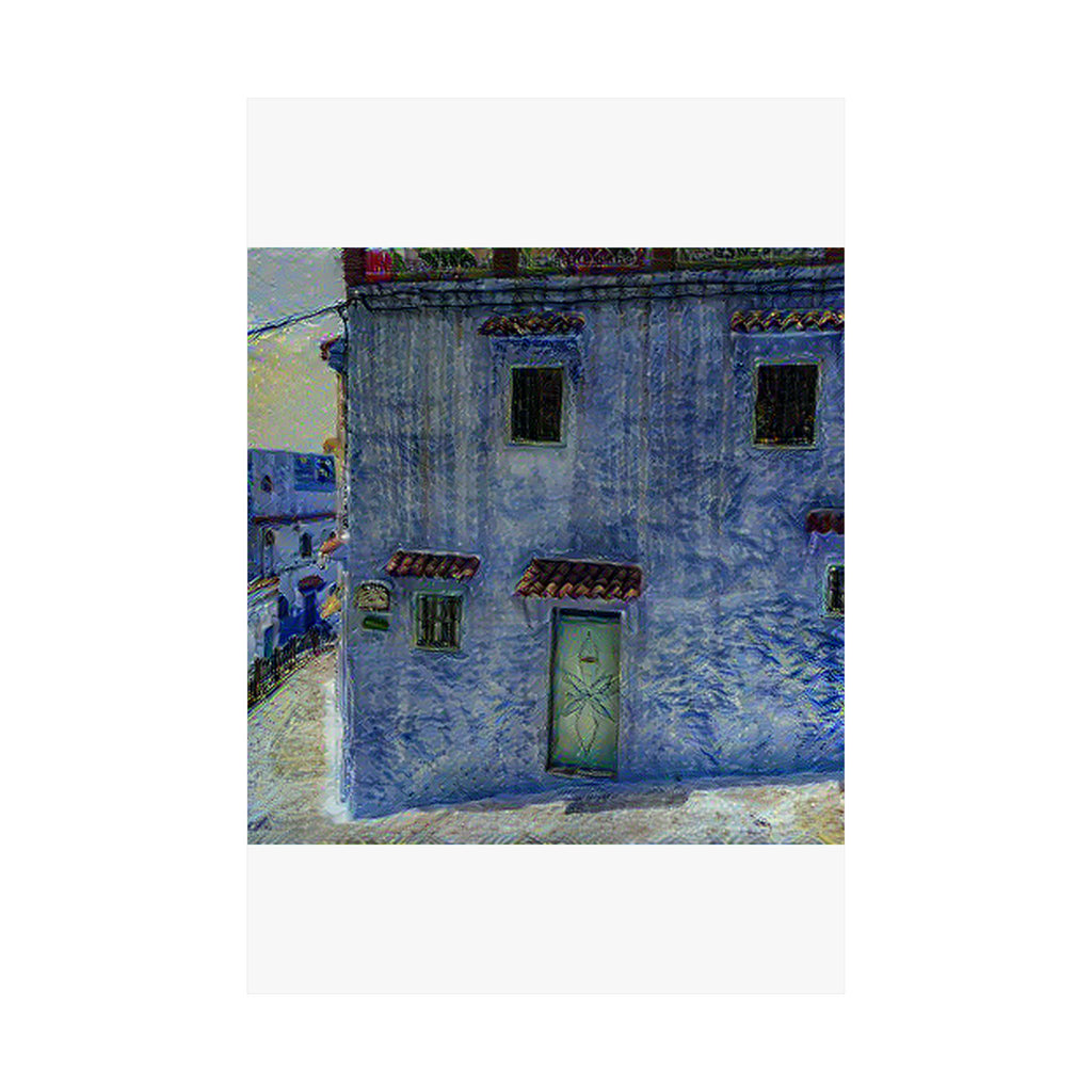 Chefchaouen in Starry Night Style | Vincent van Gogh Inspired Art