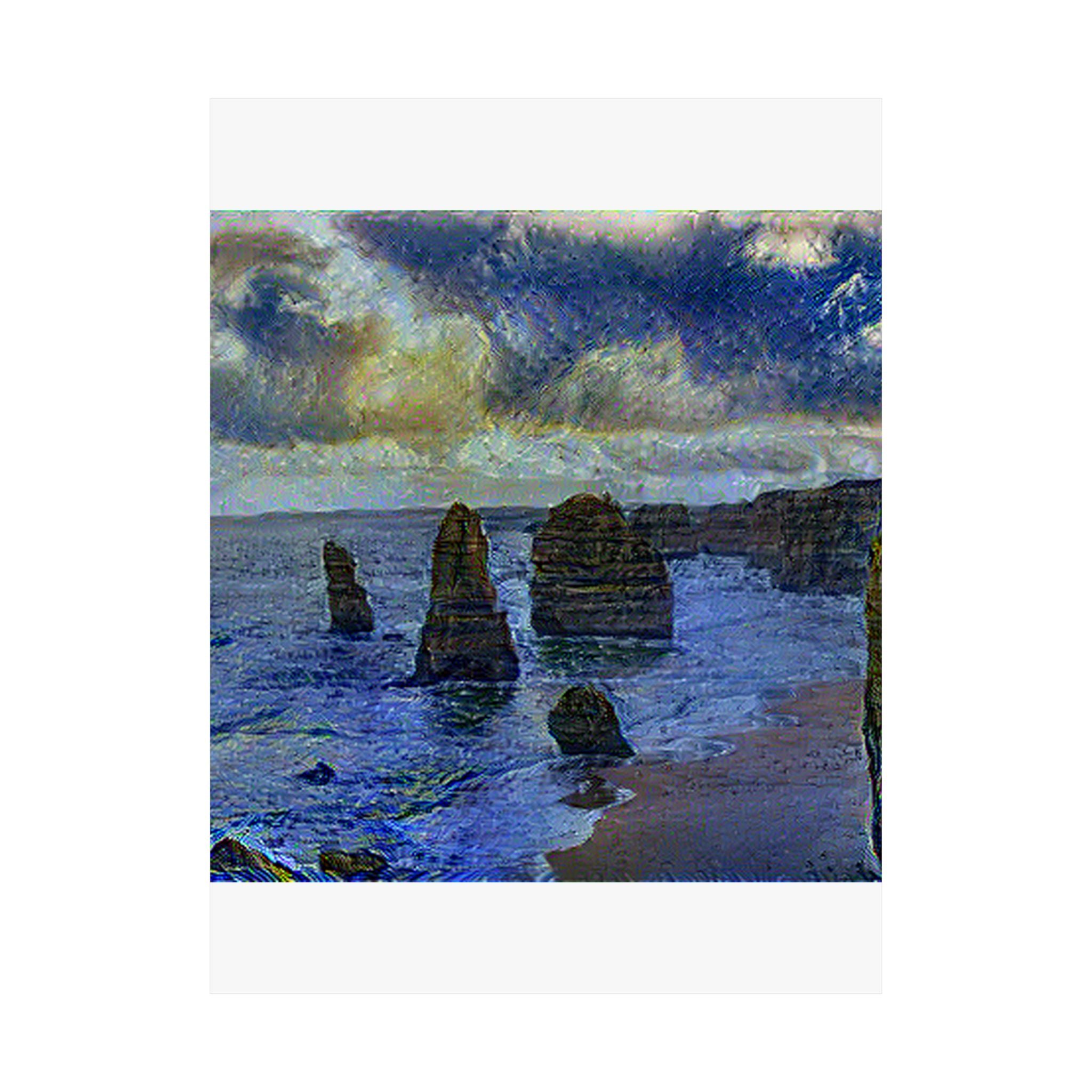Twelve Apostles in Starry Night Style | Vincent van Gogh Inspired Art