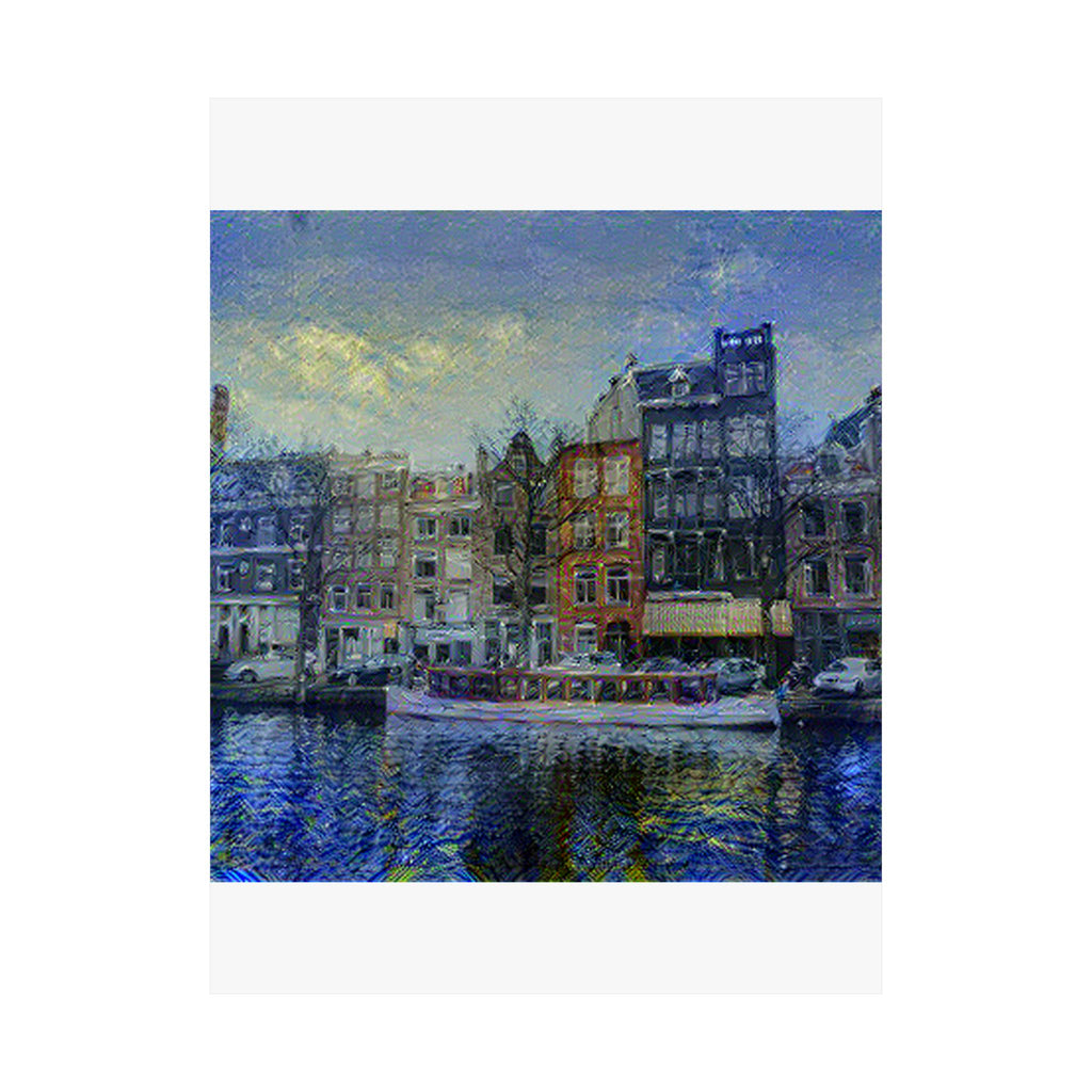 Amsterdam Canal Ring in Starry Night Style | Vincent van Gogh Inspired Art