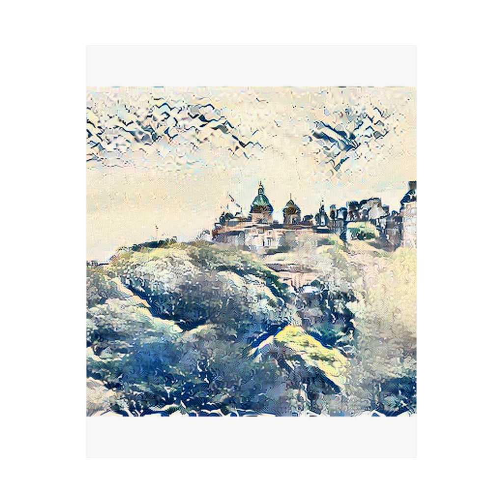 Edinburgh Old Town in The Great Wave off Kanagawa Style | Katsushika Hokusai Inspired Art