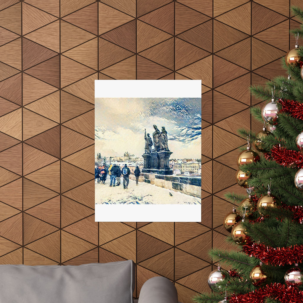 Charles Bridge in The Great Wave off Kanagawa Style | Katsushika Hokusai Inspired Art