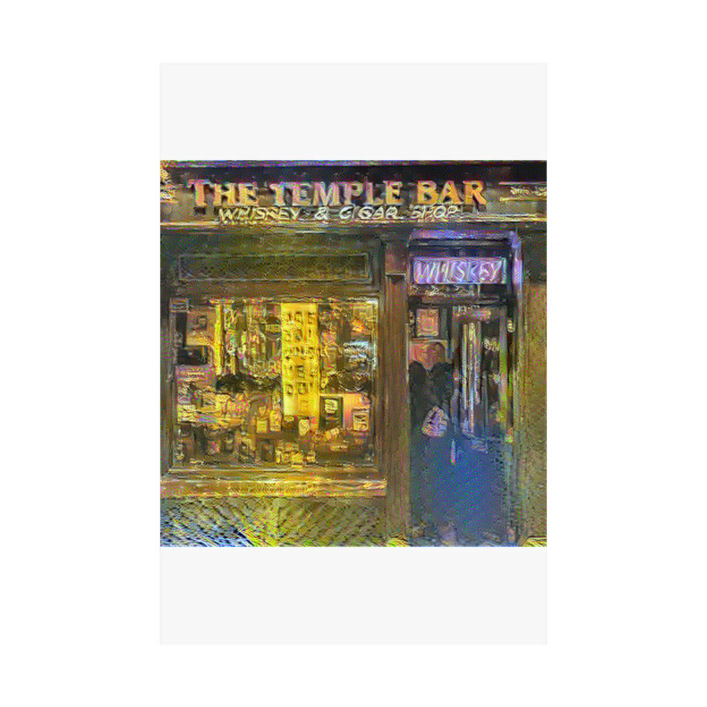 Temple Bar District in Cafe Terrace at Night Style | Vincent van Gogh Inspired Art