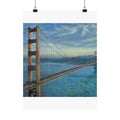 Golden Gate in Water Lilies Style - Poster Print