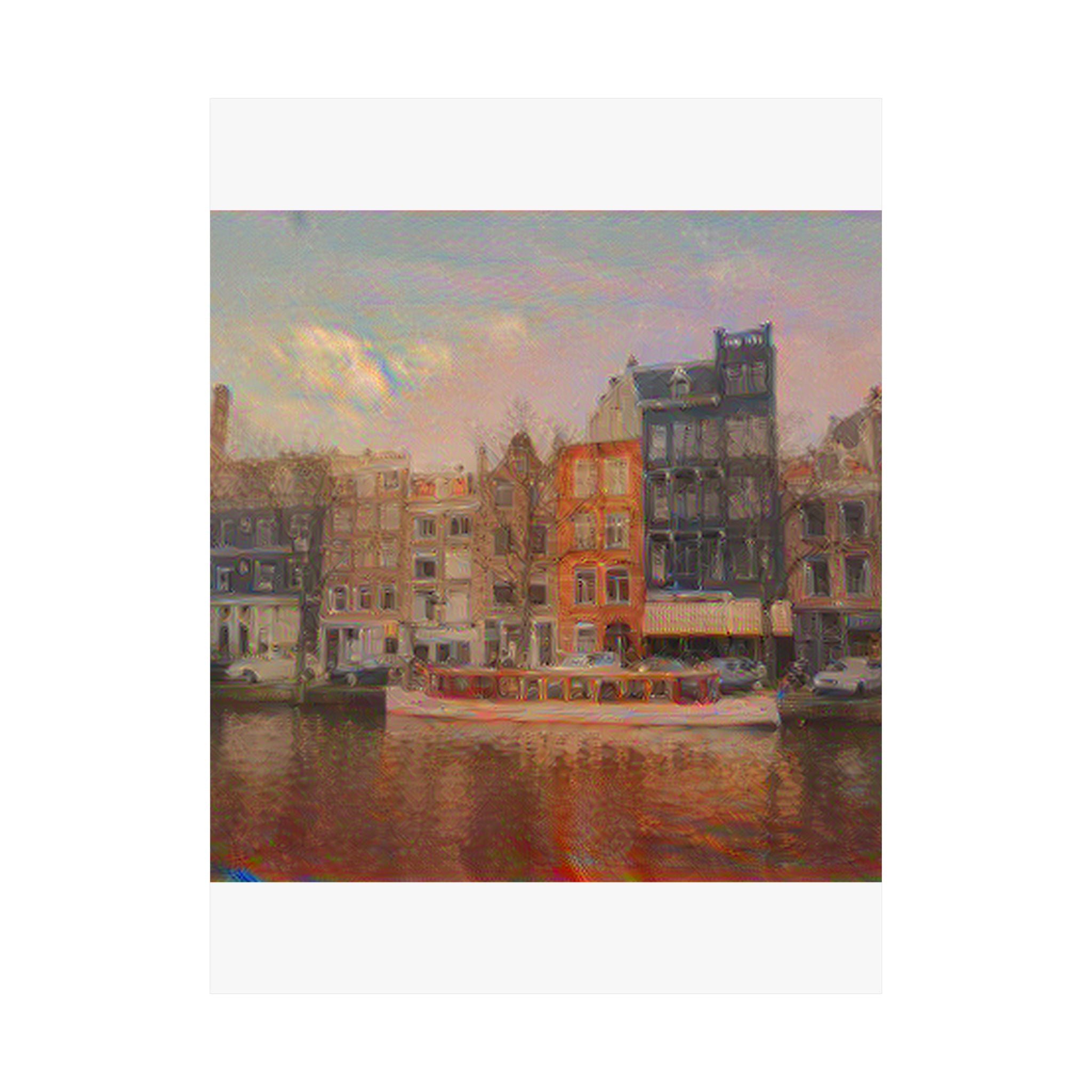 Amsterdam Canal Ring in The Scream Style | Edvard Munch Inspired Art